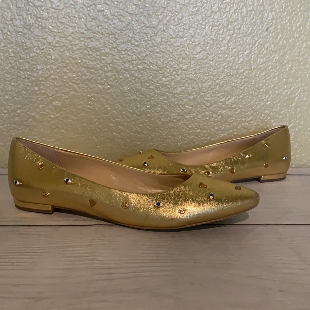 Katty Perry Collections Size 8 The Bella Gold Ballet 🩰 🥿 Flats